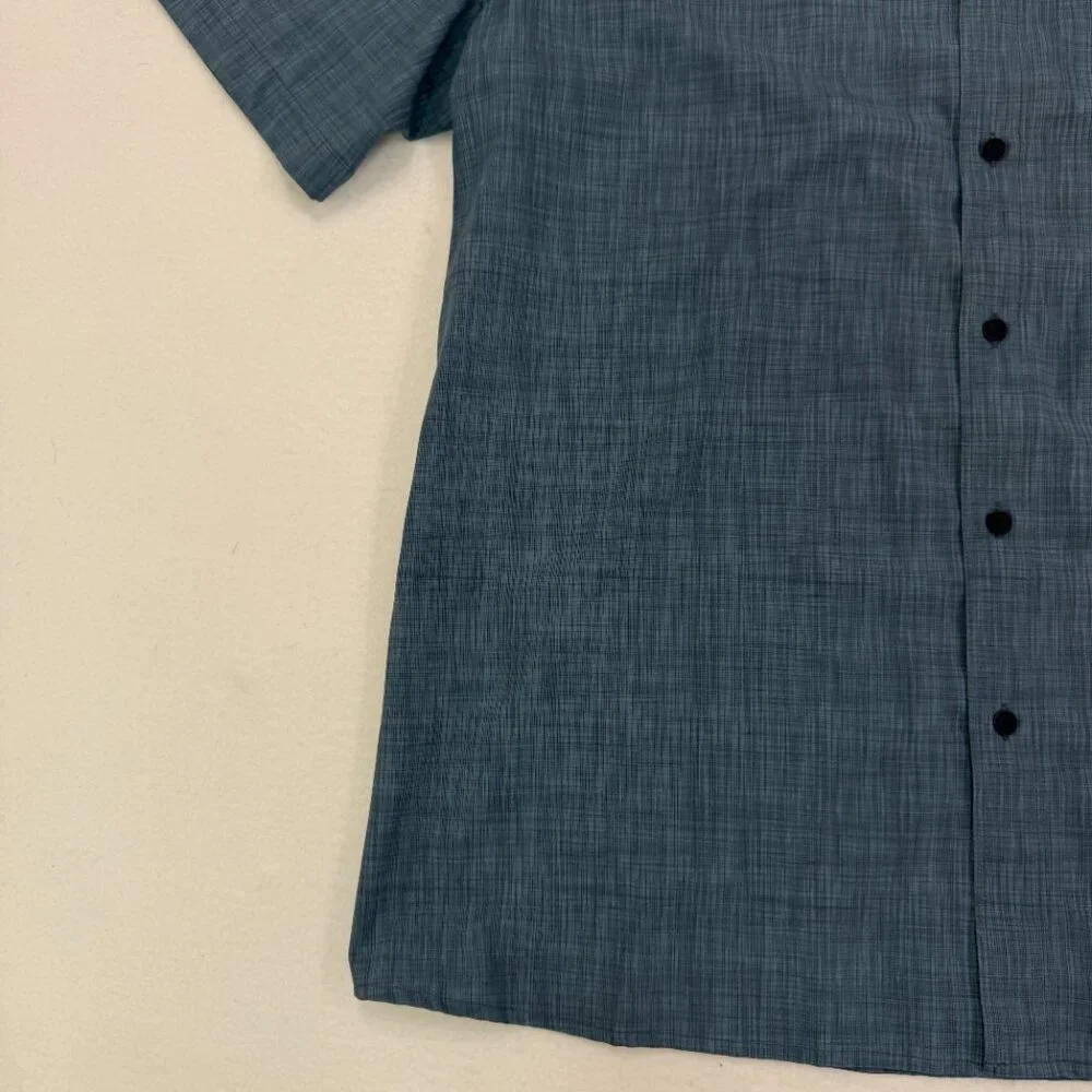 Kuhl Shirt Mens XL Persuadr Short Sleeve Button Up Lightweight Blue UPF Hiking - Picture 9 of 16